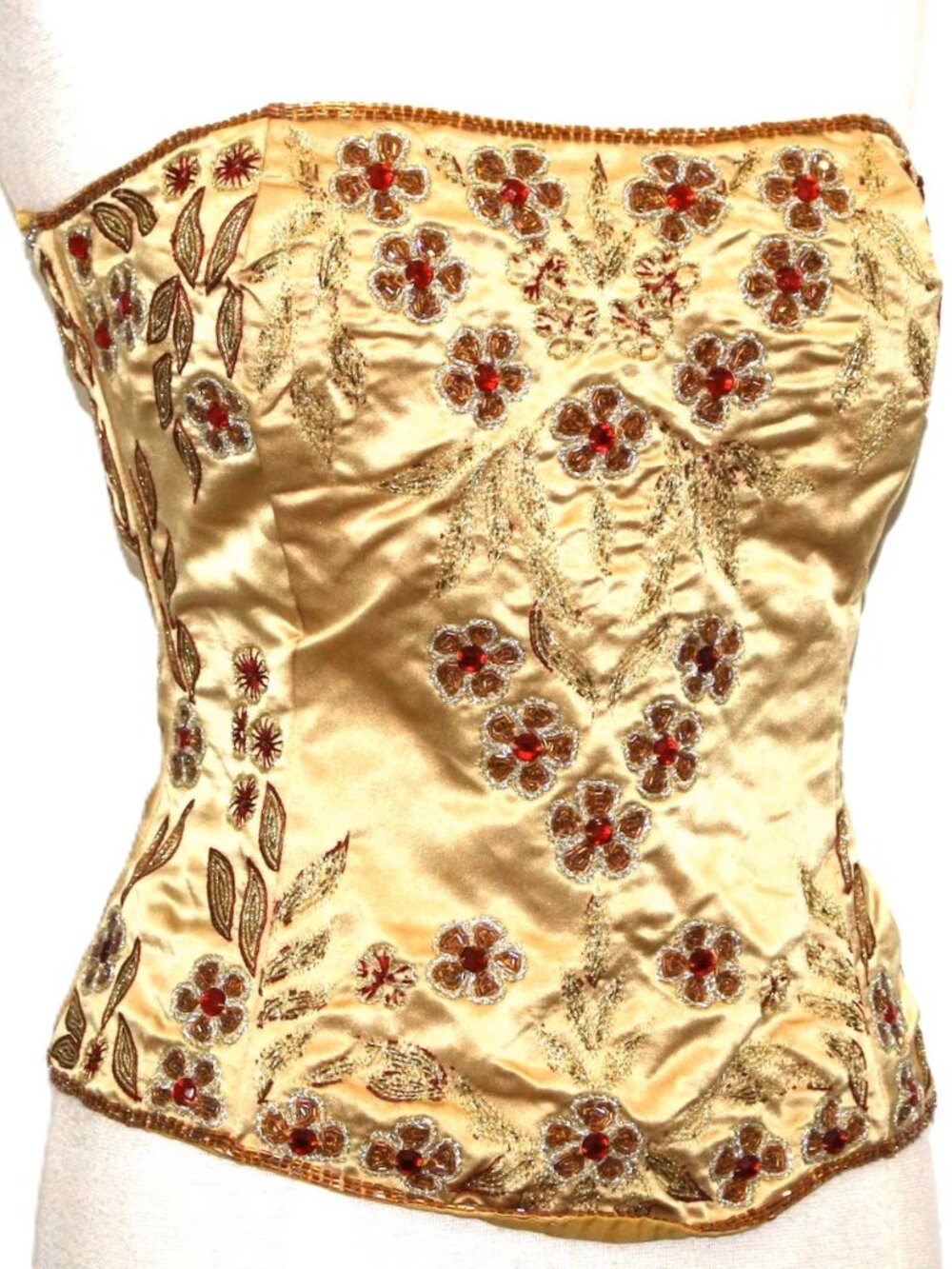JASDEE Vintage Bustier Corset HandWork Gotta ThreadEmbroidery & Bead Style F3154